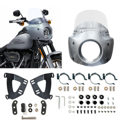 Barracuda Silver 11/15 inch Motorcycle Front Fairing For Road Warrior Fairing Only For Harley Softail Low Rider S FXLRS 2020-2024