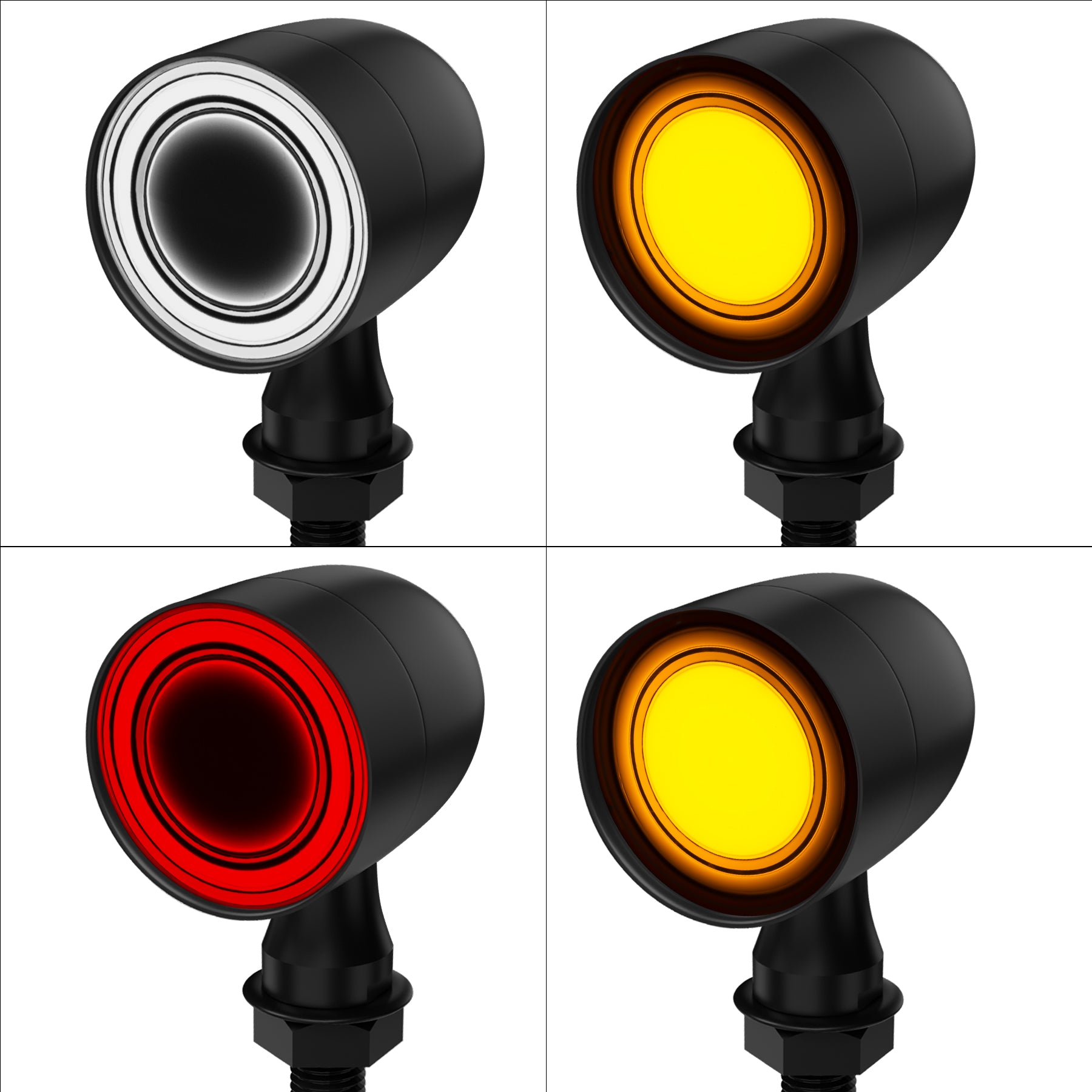 Motorcycle LED Bullet Turn Signals Front Rear Indicator