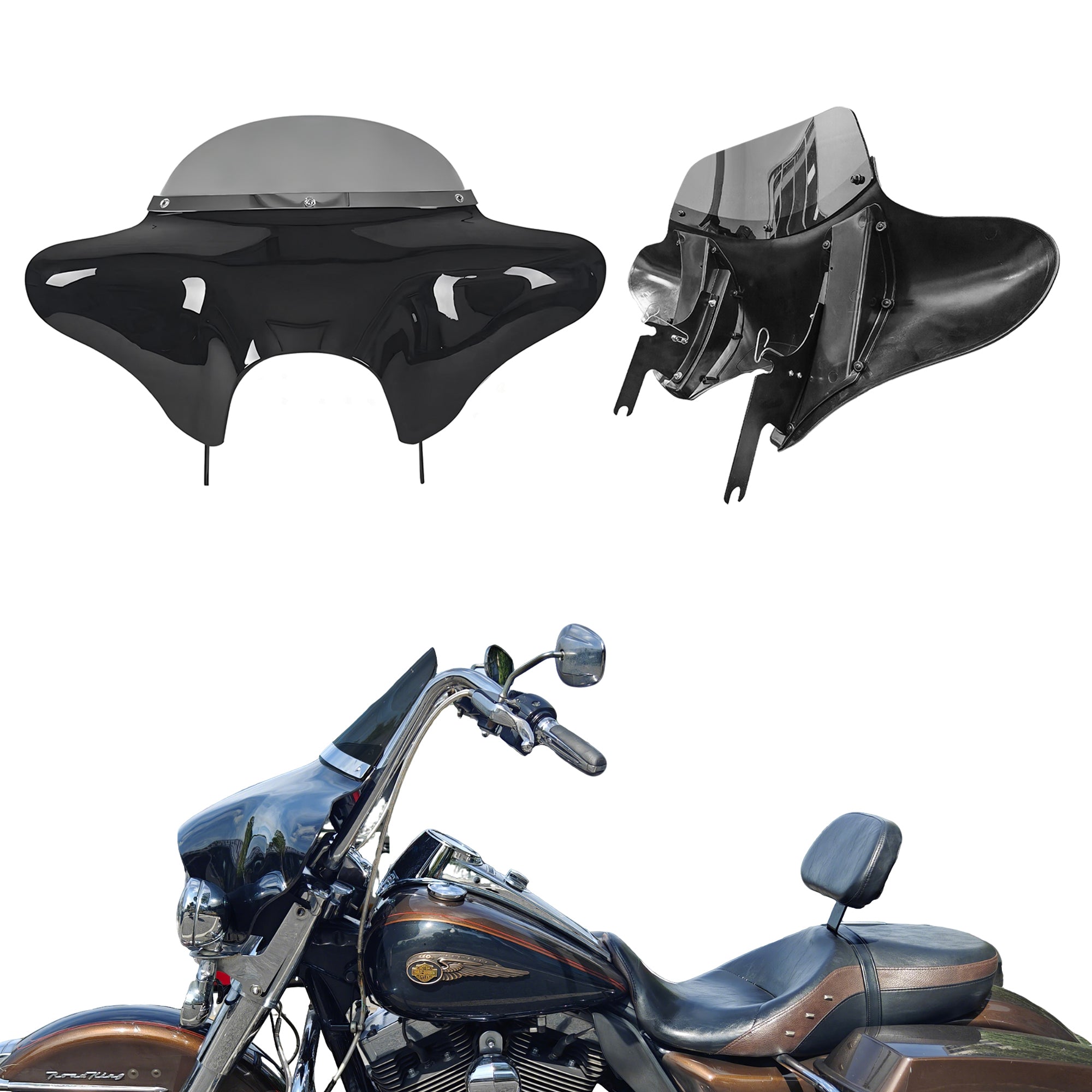 Batwing Fairing Road King Fairing Smoke Windshield For Harley Touring Road King FLHR 1994-2023 Road King Special FLHRXS 2017-2025