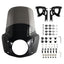Motorcycle 7" Headlight Fairing with 15" Smoke Windshield Windscreen & Mounting Kits For Harley Touring Road King FLHR 1994-2023, Road King Special FLHRXS 2017-2025