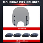 Motorcycle Windshield Motorcycle Windscreen Fit for Harley Softail Street Bob FXBB FXBBS Standard FXST Low Rider FXLR Rocker FXCW Dyna Super Glide FXD