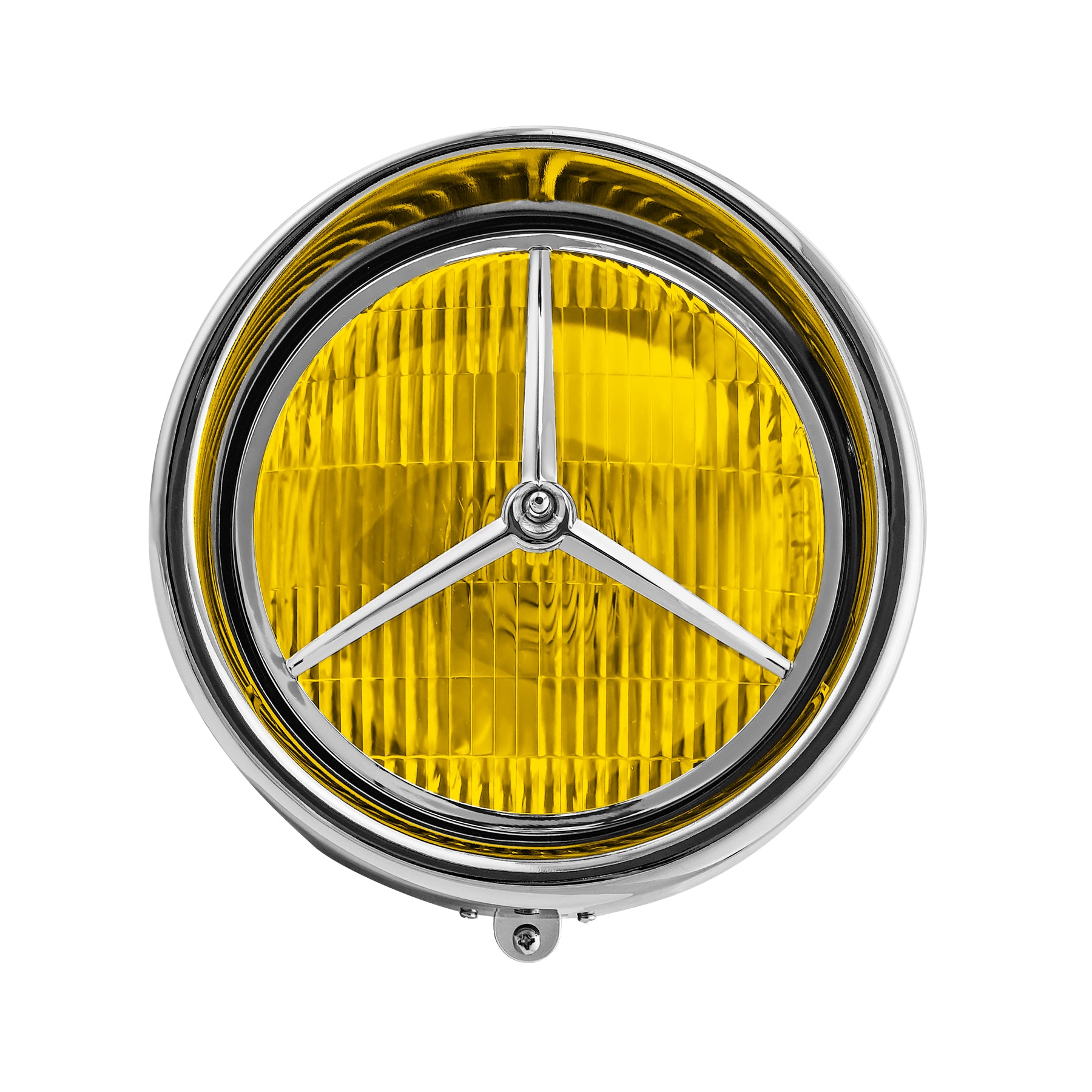 Tri Bar Bullet Style Chrome Headligh With Visor