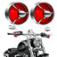 2" Motorcycle Turn Signal Clip-on Rear Tail Light Lens Covers for Harley Softail Street Road Glide Sportster Dyna Deluxe