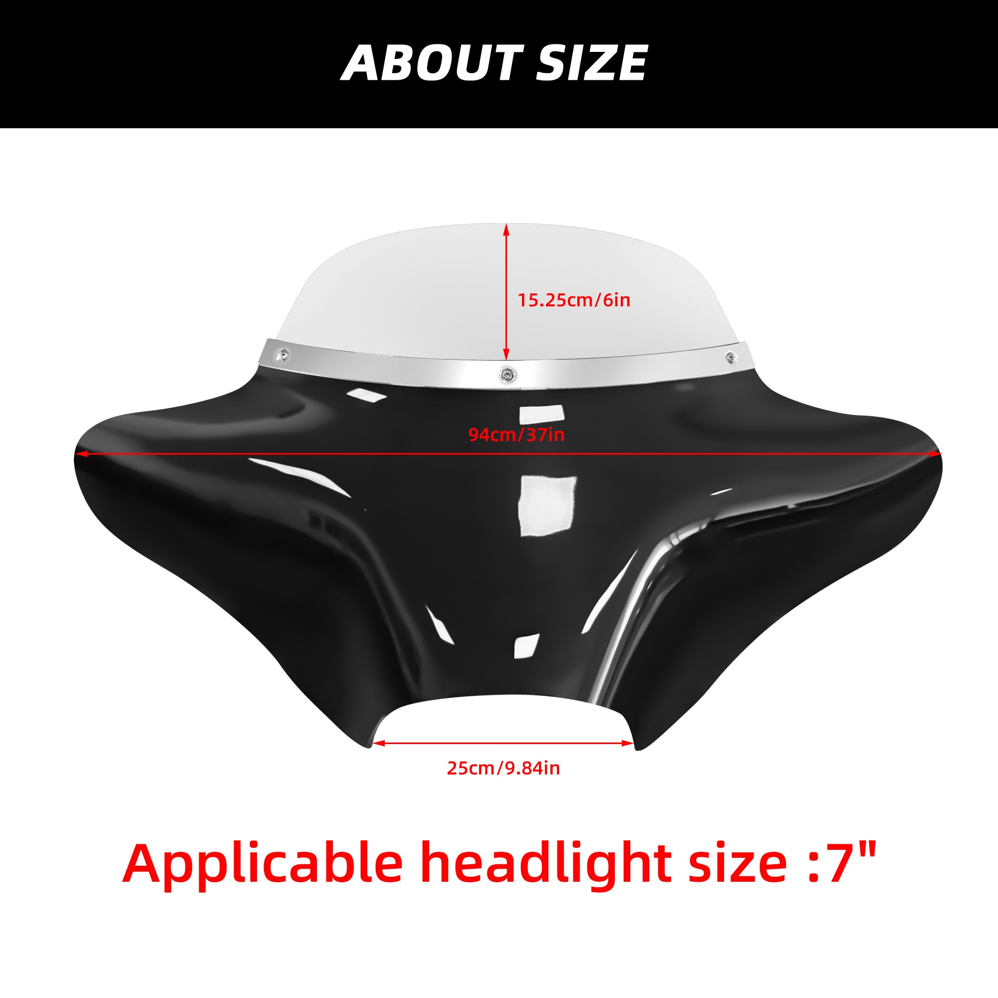 Batwing Fairing Road King Fairing Smoke/Clear Windshield Chrome/Black Trim For Harley Touring Road King FLHR 1994-2023 Road King Special FLHRXS 2017-2025