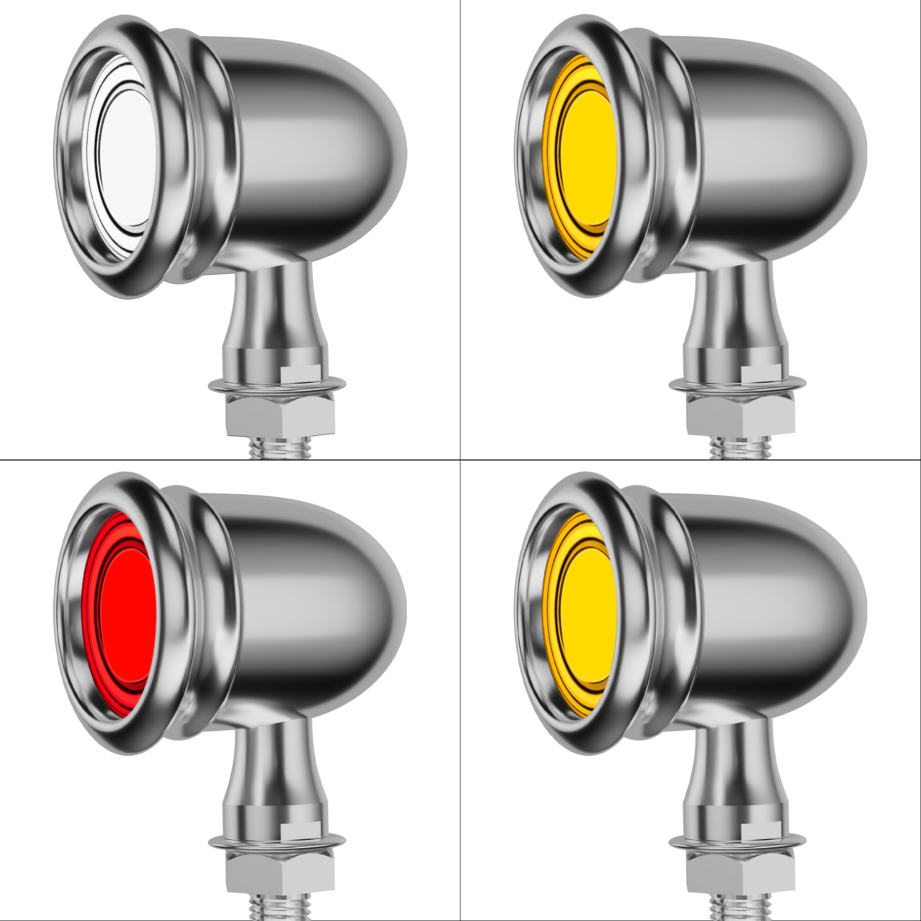 Motorcycle LED Bullet Turn Signals Front Rear Indicator
