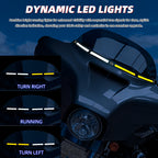 Black Windshield Trim Batwing Fairing Led Lights with LED Running Light & Amber Turn Signal for Harley 2014-2023 Touring Electra Glide Street Glide Ultra Limited