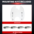 Motorcycle Windshield Motorcycle Windscreen Fit for Harley Softail Street Bob FXBB FXBBS Standard FXST Low Rider FXLR Rocker FXCW Dyna Super Glide FXD