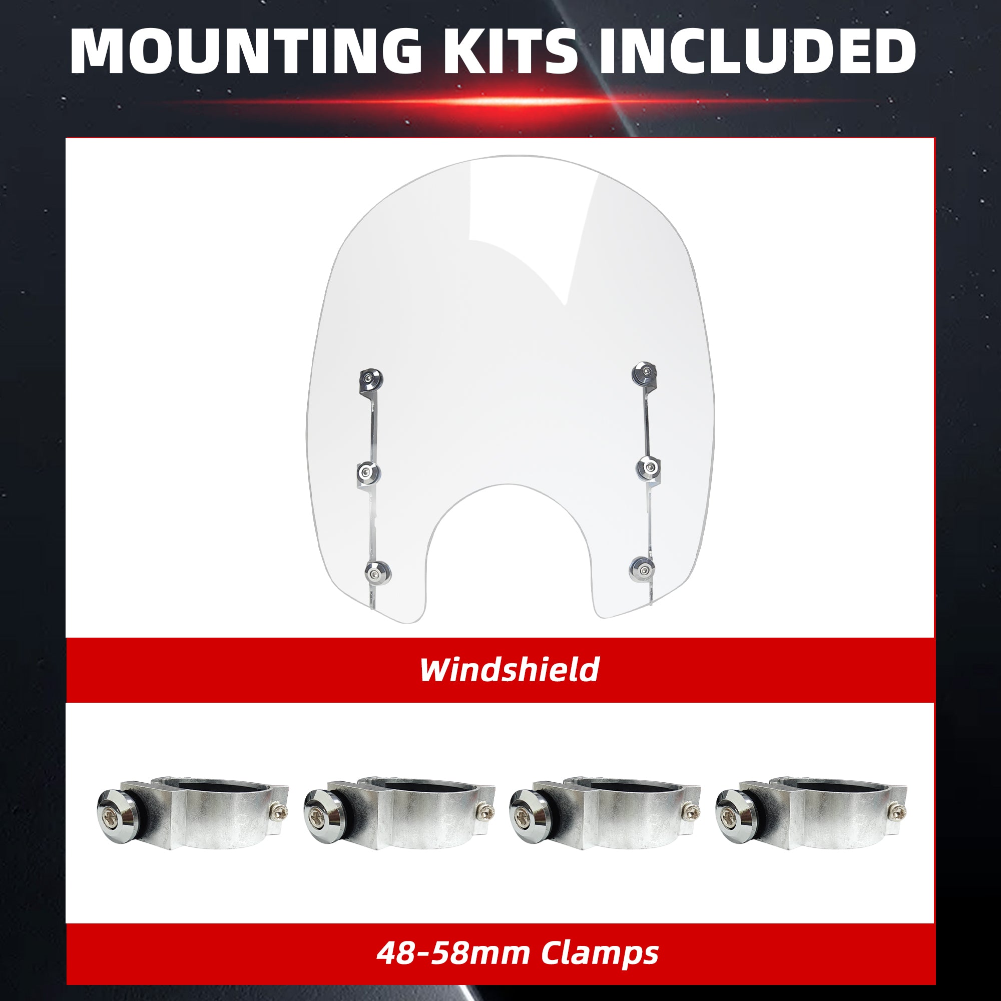 Motorcycle Windshield Motorcycle Windscreen Fit for Harley Softail Street Bob FXBB FXBBS Standard FXST Low Rider FXLR Rocker FXCW Dyna Super Glide FXD