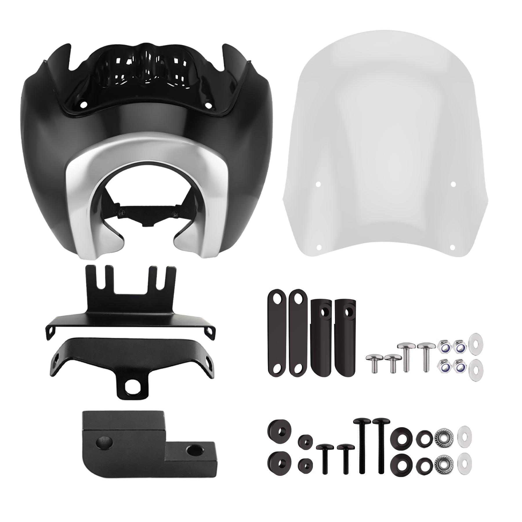 Front Headlight Fairing W/15" Windshield For Dyna 2006-2017 T-Sport 2000-2003