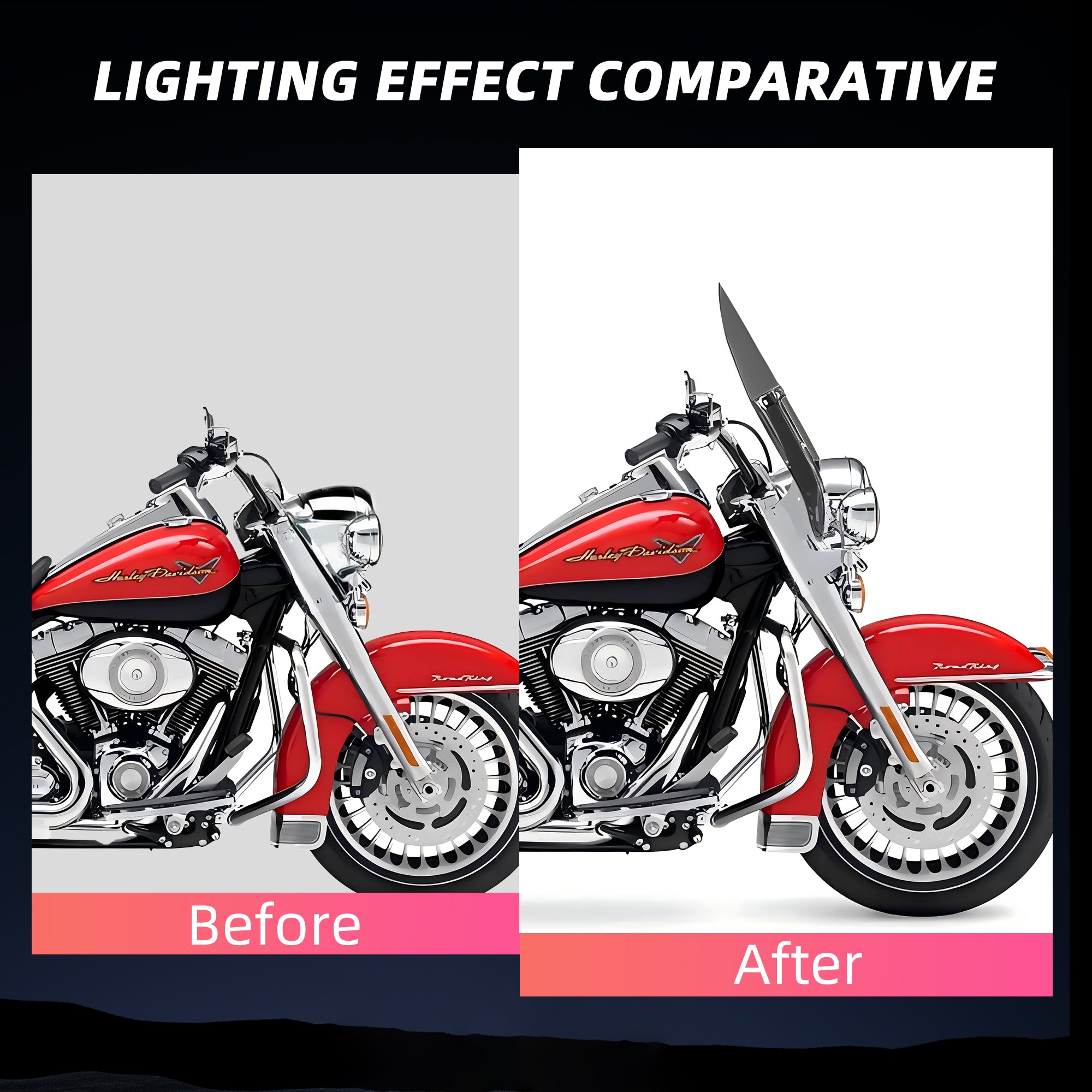 17" Smoke Detachable Windshield Windscreen Wind Splitter For Harley Touring Road King FLHR 1994-2023, Road King Special FLHRXS 2017-2025