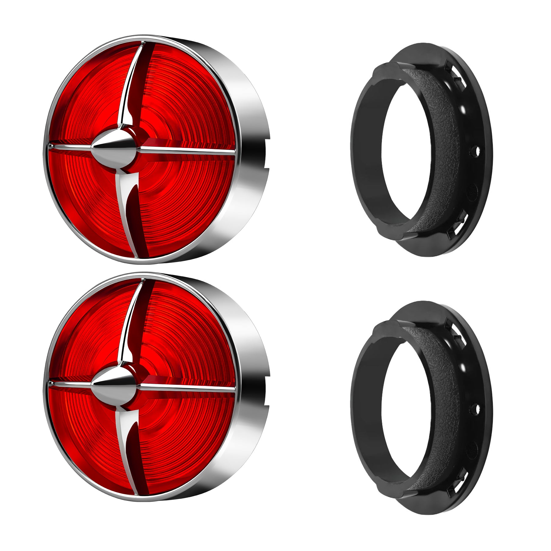 Retro Turbine 3 1/4" Screw-In Turn Signal Lens For Harley Heritage Road King Electra Glide