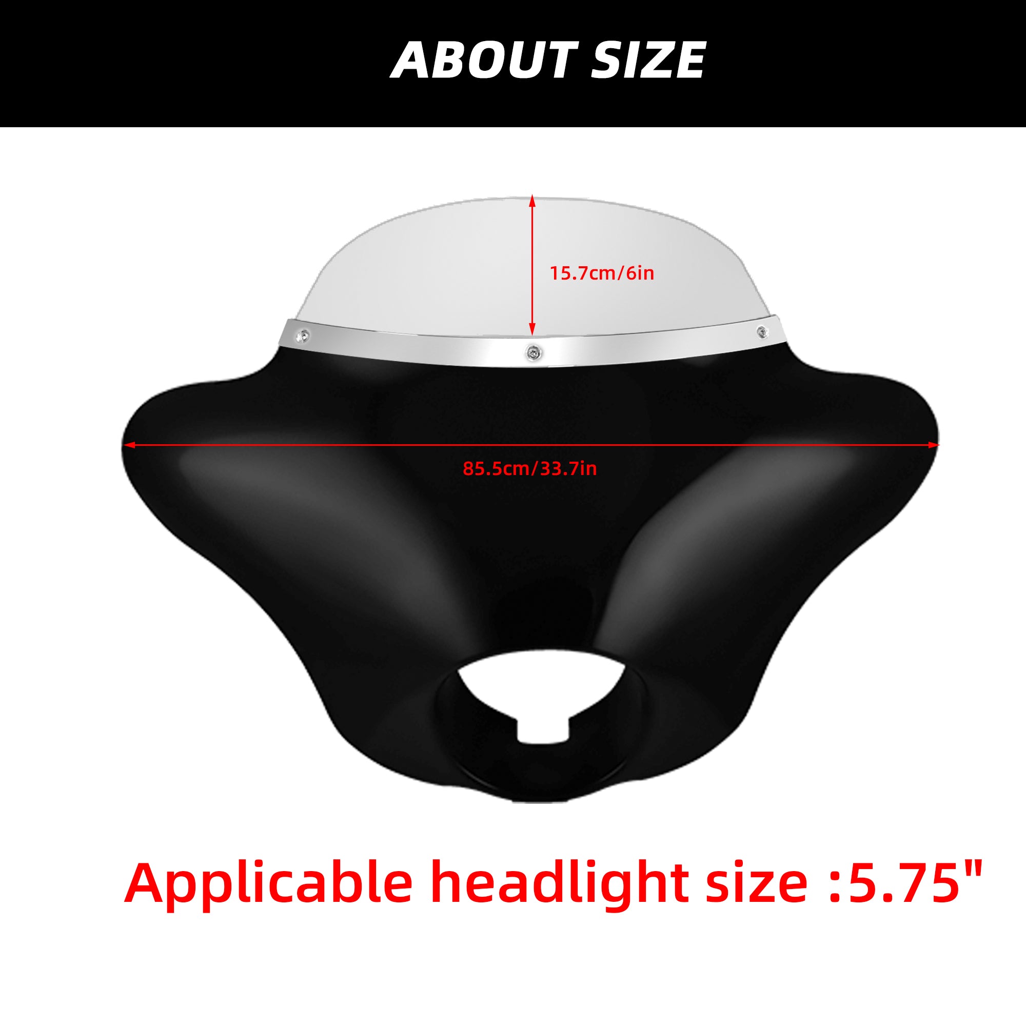 Batwing Fairing Smoke/Clear Windshield Chrome/Black Trim With Dyna Brackets For Harley Dyna Glide FXDC 2006-14 FXD Street Bob FXBB Low Rider S FXDLS