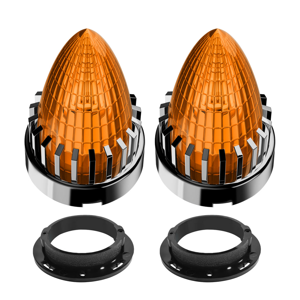 Retro Bullet 3 1/4" Screw-in Turn Signal Lens For Harley Heritage Road King Electra Glide