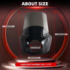 Motorcycle Fairing with 11in/15in Windshield Mounting Kit for Harley Sportster 1100 1200 Iron 883 HD Dyna