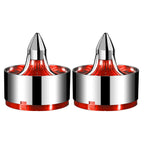 2" Turn Signal Light Turbine Replacement Red Lenses Covers for Softail Street Road Glide Fat boy Sportster Dyna Deluxe Bikes Snap On repl. OEM# 68973-00 Chrome Bezel