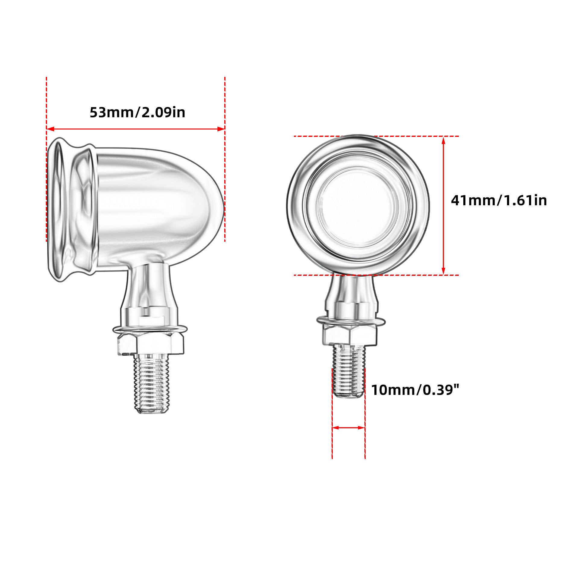 Motorcycle LED Bullet Turn Signals Front Rear Indicator