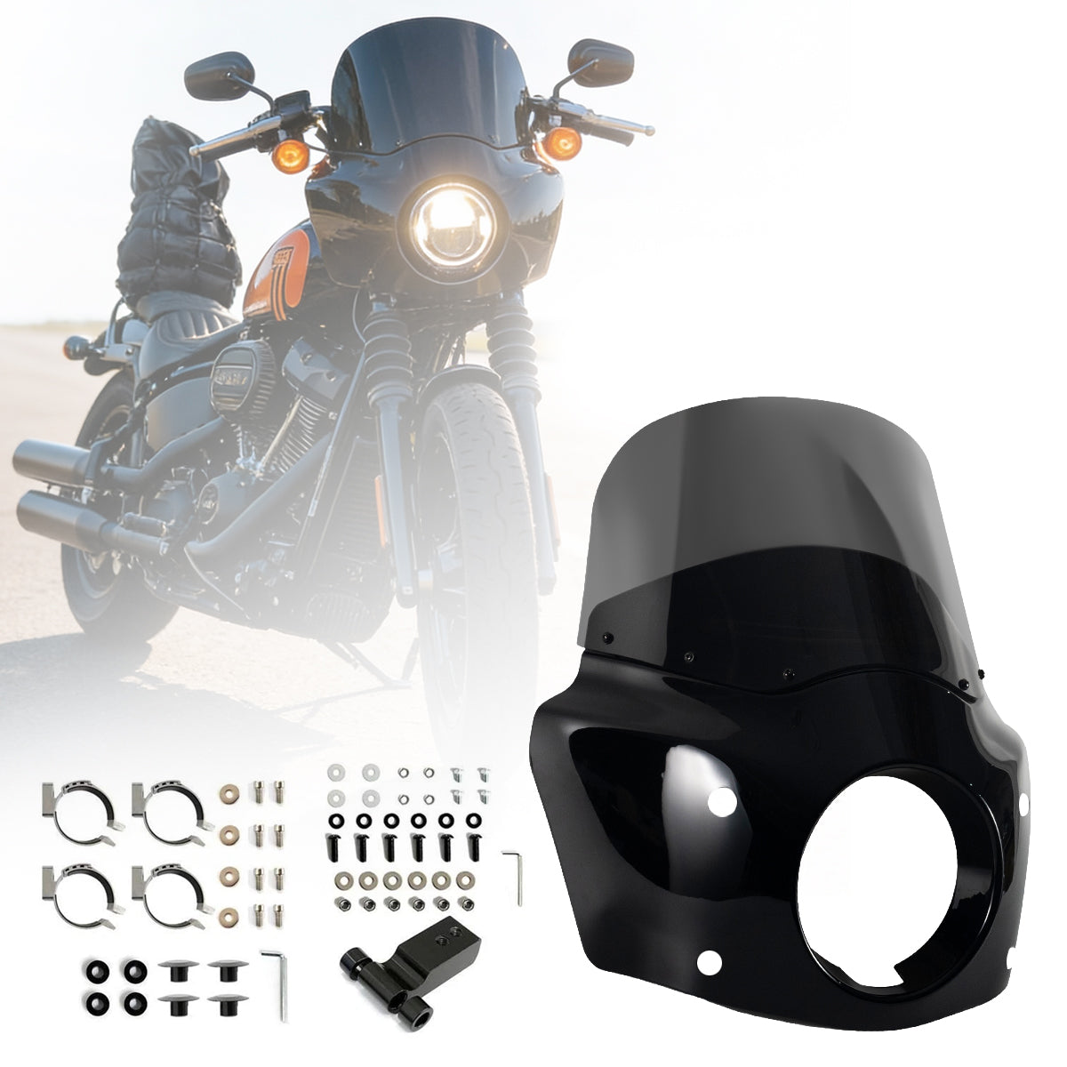 11/15 inch Motorcycle Front Fairing Road Warrior Fairing For Harley Softail Street Bob FXBB 2018-24 Standard Softail FXST 2018-2021