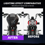 Headlight Quarter Fairing with Windshield & 49mm Quick Release Bracket Mount for Harley Softail Street Bob FXBB 2018-2020 FXBBS 2021-2024
