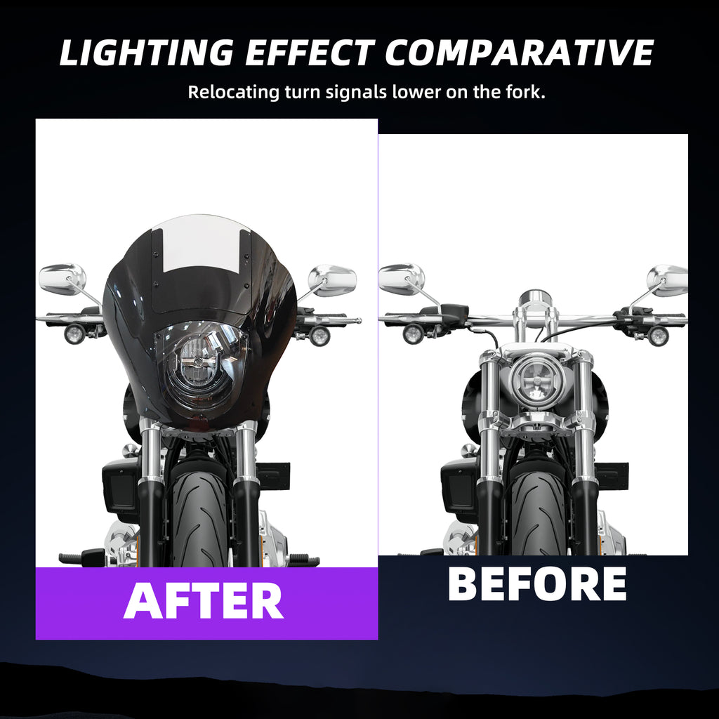 Quarter Fairing Windshield Kit for Harley Dyna 2006–2017, Street Bob FXDB, Super Glide FXD FXDC, Low Rider FXDL FXDLS