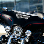 Black Windshield Trim Batwing Fairing Led Lights with LED Running Light & Amber Turn Signal for Harley 2014-2023 Touring Electra Glide Street Glide Ultra Limited