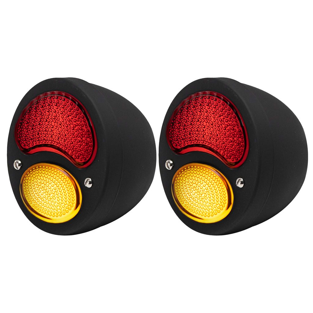 Motorcycle Tail Light Motorcycle LED Fuck You Taillight Vintage Duolamp LED Tail Light For Harley Chopper Bobber Cafe Racer Fuck You Duo Lamp Model A 