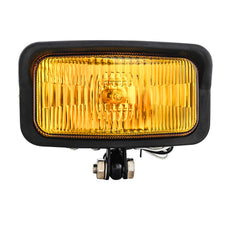 Motorcycle LED Square Headlight With Visor Bottom Mount - Chrome Headlamp Universal Fit Harley Chopper Suzuki Kawasaki
