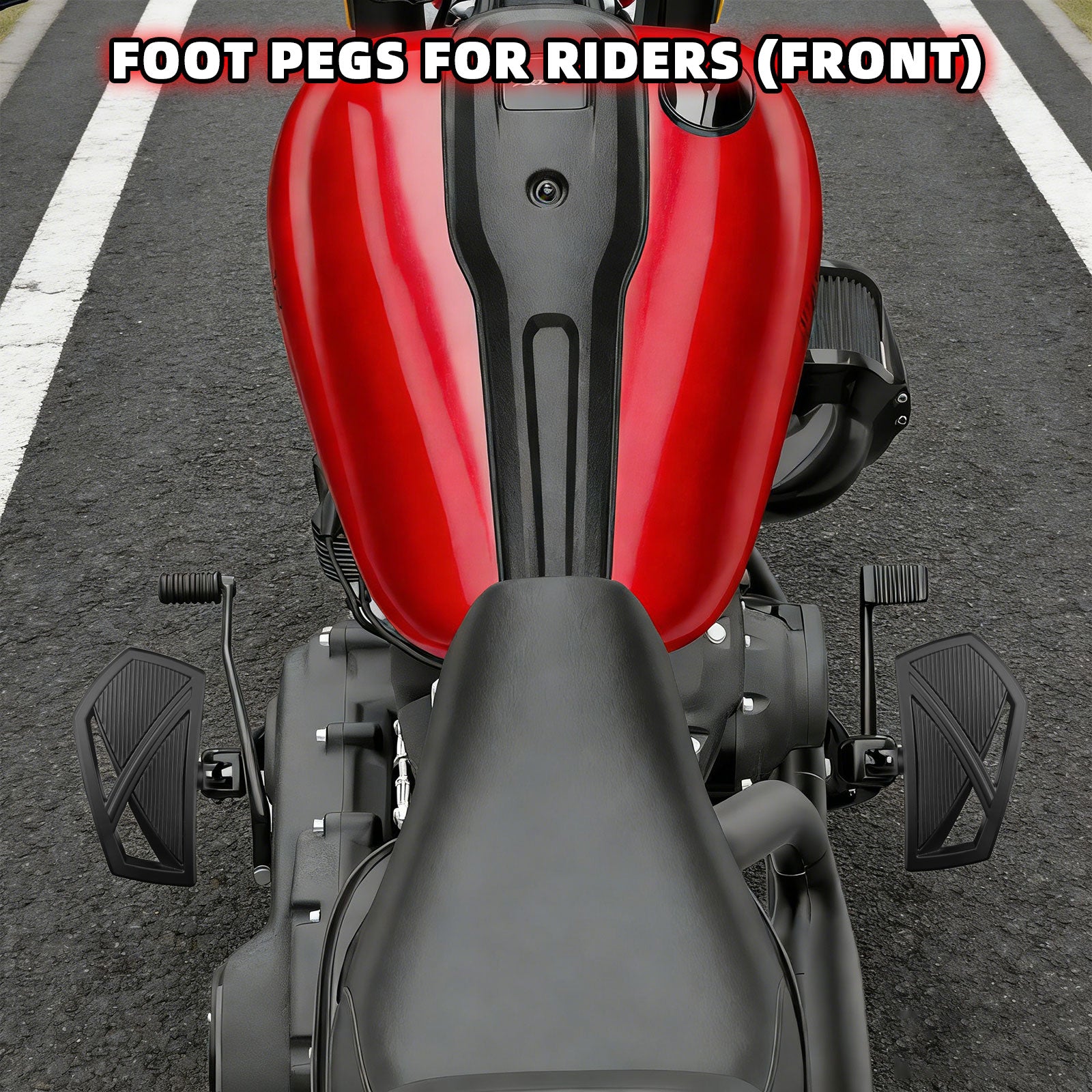 Motorcycle Mini Floorboards Front Rider Foot Pegs Pedals Rests Highway Footpegs for Harley 2018-2024 Softail Slim Fat Boy Street Bob Fat Bob Low Rider S Breakout Heritage Classic