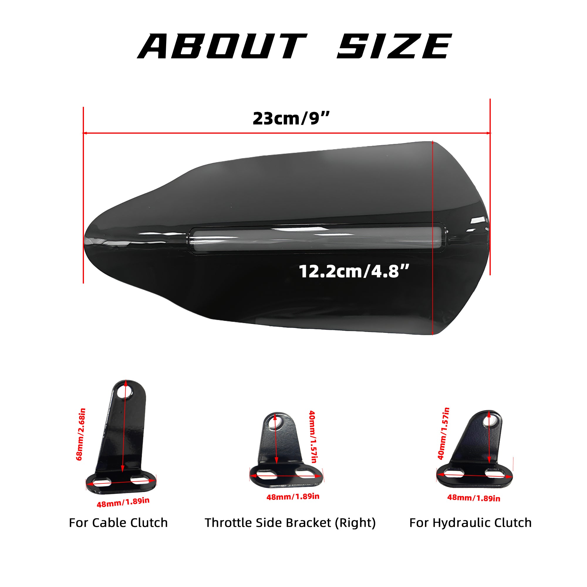2X Motorcycle Handguards Hand Guards Shield with LED Lights Windproof for Harley
