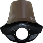 Motorcycle 5.75” Headlight Fairing Cover 17” Tall Touring Sport Windshield with 35-49MM Fork Clamps Universal for Harley Suzuki Honda Yamaha Kawasaki Chopper Bobber Cafe Racer