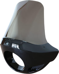 Motorcycle 5.75” Headlight Fairing Cover 17” Tall Touring Sport Windshield with 35-49MM Fork Clamps Universal for Harley Suzuki Honda Yamaha Kawasaki Chopper Bobber Cafe Racer