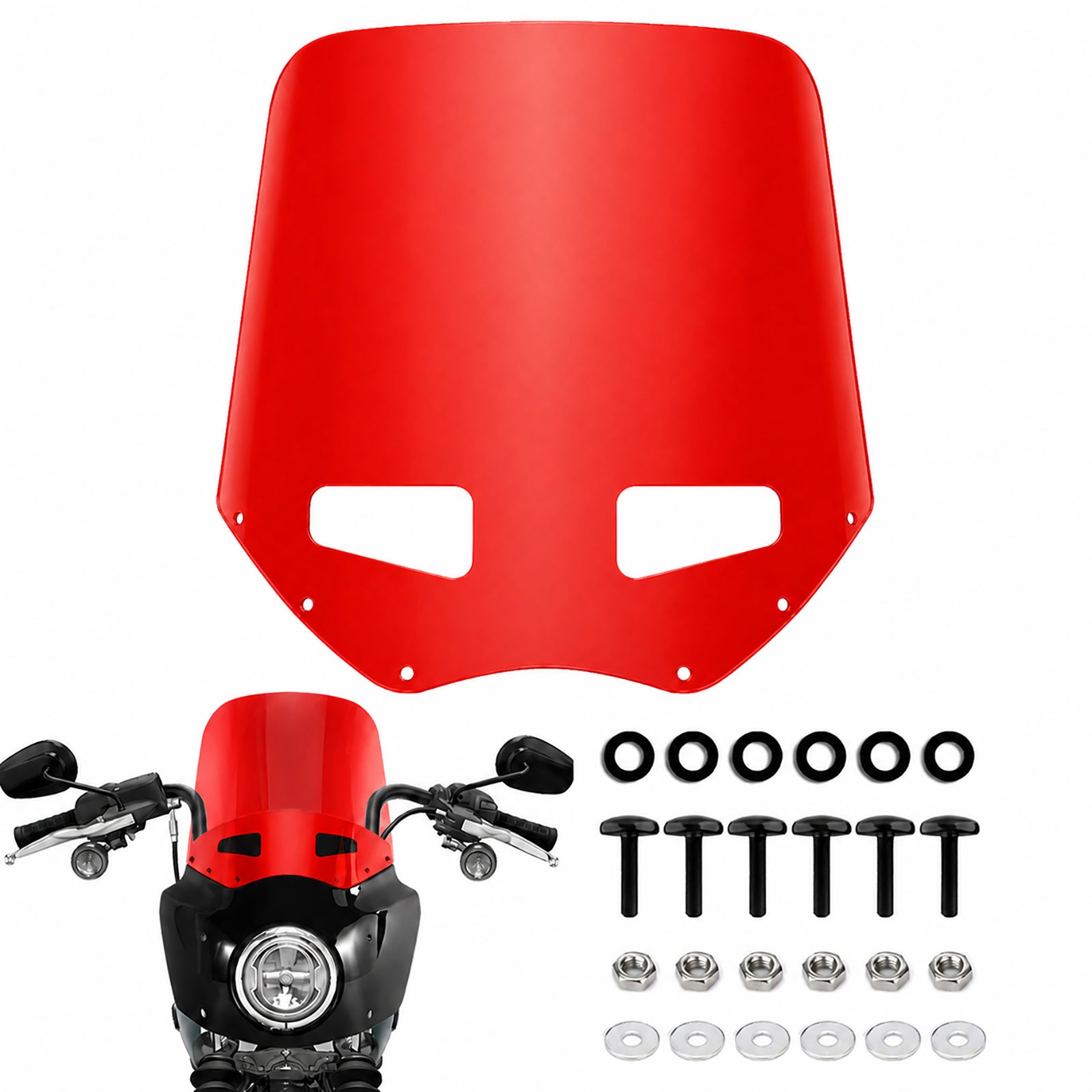 13" Vented Windshield Motorcycle Windshield for FTC Road Warrior fairing 6021 6024 kit