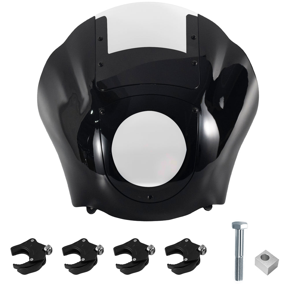 Quarter Fairing Windshield Kit for Harley Dyna 2006–2017, Street Bob FXDB, Super Glide FXD FXDC, Low Rider FXDL FXDLS