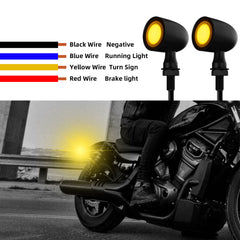 Motorcycle LED Bullet Turn Signals Front Rear Indicator
