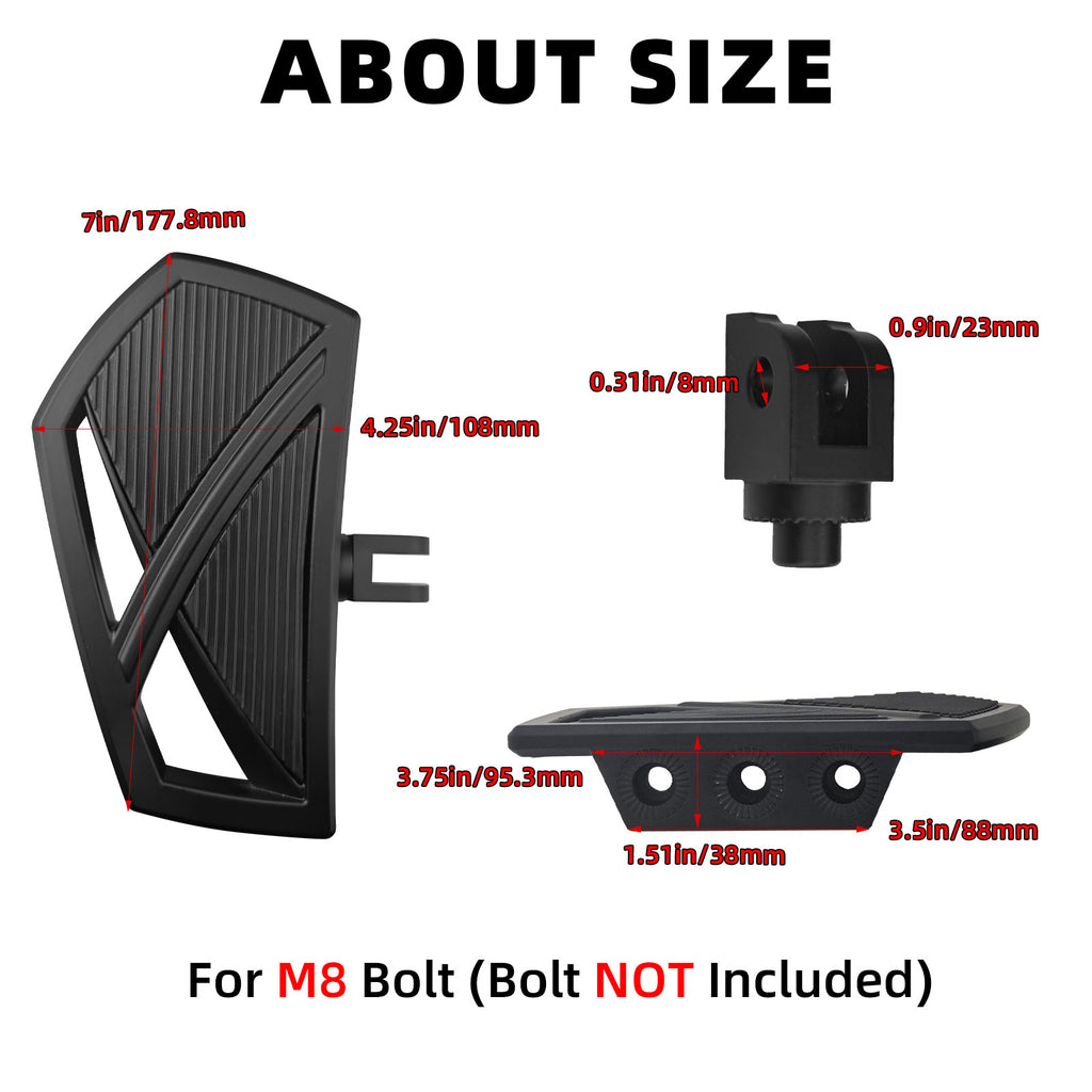 Motorcycle Mini Floorboards Front Rider Foot Pegs Pedals Rests Highway Footpegs for Harley 2018-2024 Softail Slim Fat Boy Street Bob Fat Bob Low Rider S Breakout Heritage Classic