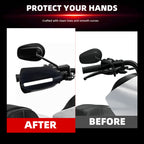 2X Motorcycle Handguards Hand Guards Shield with LED Lights Windproof for Harley
