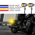 Motorcycle LED Bullet Turn Signals Front Rear Indicato