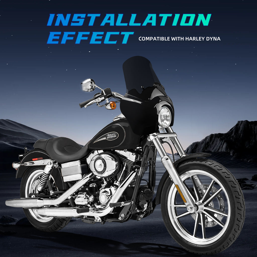 Front Headlight Fairing Cover w/ 15'' Windshield For Harley Dyna FXDXT T-Sport 2006-2017