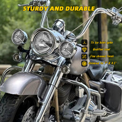 Harley 7" Headlight Lights 4.5" Passing Fog Lamp Visor Trim Ring Bezel Cover