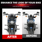 15" Motorcycle Windshield with 4 Quick-Release Fork Clamps, Smoke Windscreen Deflector for Harley Softail Street Bob FXBB FXBBS Standard FXST Low Rider FXLR, Dyna FXD FXDB FXDL FXDC FXCW