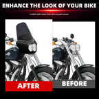 Motorcycle Fairing with 15" Smoke Windshield Windscreen & 48-58mm Mounting Kit Headlight Extension Block For Harley Dyna Fat Bob FXDF 2008 2009 2010 2011 2012 2013 2014 2015 2016 2017