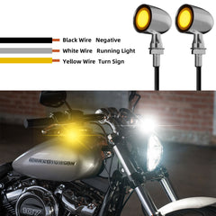 Motorcycle LED Bullet Turn Signals Front Rear Indicator