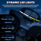Black Windshield Trim Batwing Fairing Led Lights with LED Running Light & Amber Turn Signal for Harley 2014-2023 Touring Electra Glide Street Glide Ultra Limited