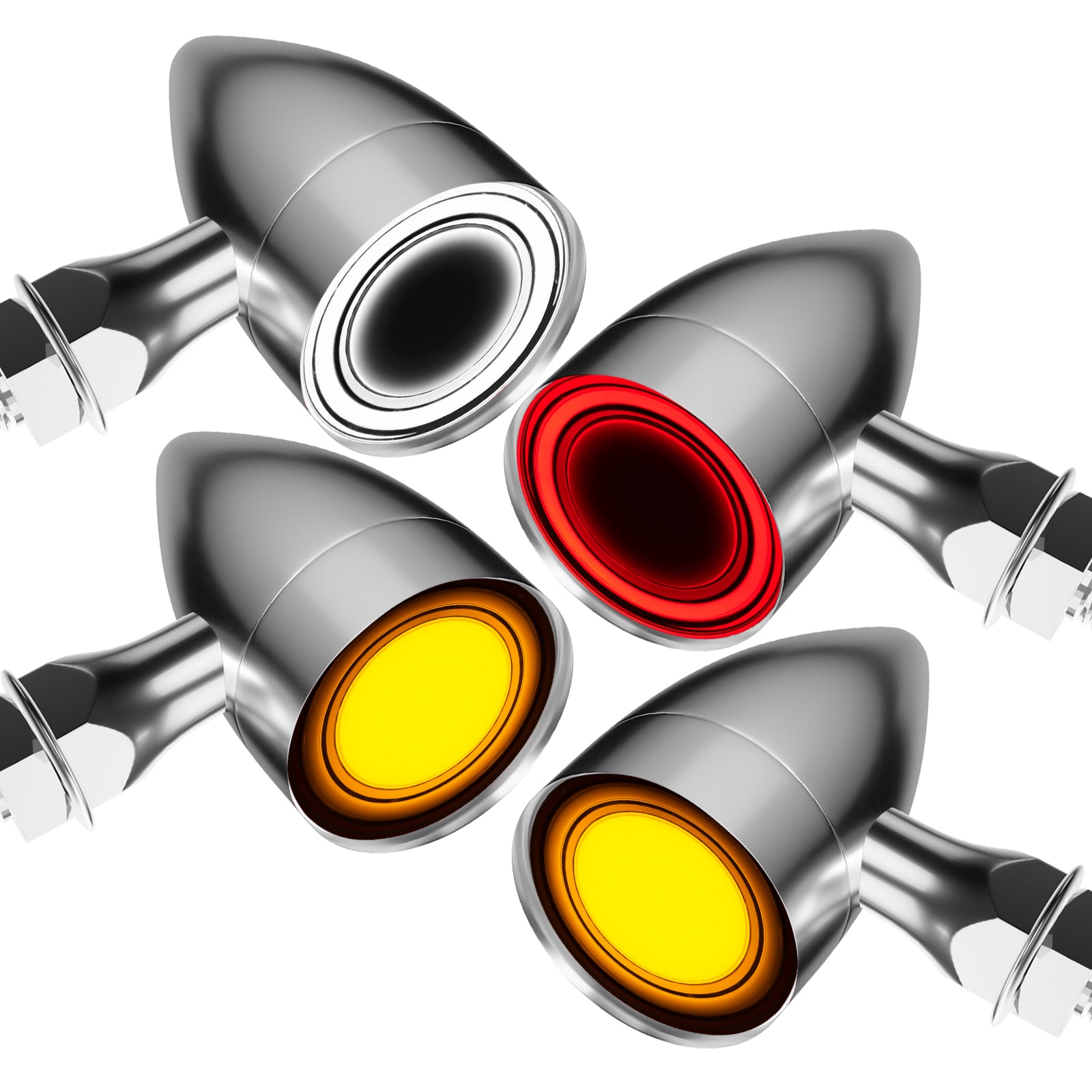 Motorcycle LED Bullet Turn Signals Front Rear Indicato