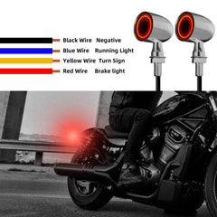Motorcycle LED Bullet Turn Signals Front Rear Indicator