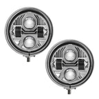 2PCS Led 4.5" Motorcycle Fog Lights with Visor for Harley Honda Kawasaki Suzuki Yamaha Cruiser Chopper Bobber