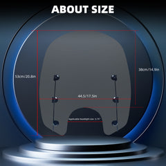 21" Street Bob FXDB Windshield Motorcycle Wind Protection For Harley FXBB FXBBS Standard FXST Low Rider FXLR Dyna Super Glide