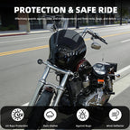 Quarter Fairing Windshield Kit for Harley Dyna 2006–2017, Street Bob FXDB, Super Glide FXD FXDC, Low Rider FXDL FXDLS