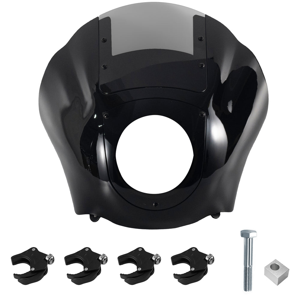Quarter Fairing Windshield Kit for Harley Dyna 2006–2017, Street Bob FXDB, Super Glide FXD FXDC, Low Rider FXDL FXDLS