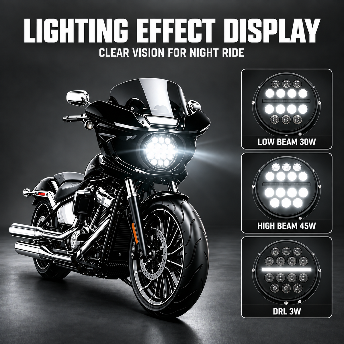 ST Fairing Windshield Headlight Kit For 2006-2017 Dyna, 2006-2010 Super Glide FXD 2006-2014 Custom FXDC, 2016-2017 Low Rider S FXDLS, 06-09 14-17 Low Rider FXDL, 06-17 Street Bob FXDB Wide Glide FXDWG