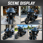 ST Fairing Windshield Headlight Kit For 2006-2017 Dyna, 2006-2010 Super Glide FXD 2006-2014 Custom FXDC, 2016-2017 Low Rider S FXDLS, 06-09 14-17 Low Rider FXDL, 06-17 Street Bob FXDB Wide Glide FXDWG
